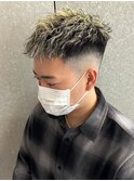 ソフトツイストメンズパーマショートクロップスタイルフェード