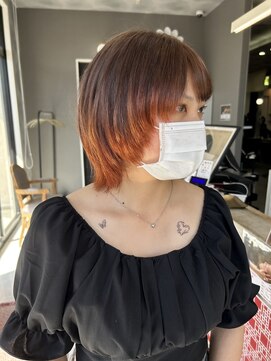 シェミール(CHEMIR) ニシグチstyle【ショートウルフ／エンドカラーオレンジ】