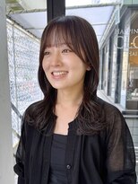 ハピネス 河原町店(Happiness)&nbsp;ミディアムヘア　顔まわりカット　京都美容室　進詩織