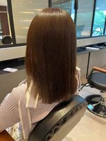 ダブル(W)&nbsp;切りっぱなしセミロング/ブラウンベージュ