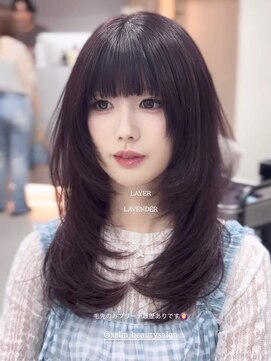 ジィルム(XELM) ハイライトカラーミルクティーベージュレイヤーカット