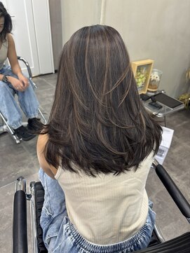 ファビ 渋谷(Fab) くびれヘア/暗めカラー/アプリコットオレンジ/縮毛矯正