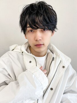 ソア 渋谷(soar) 好印象メンズパーマ波巻きツイスパセンターパートナチュラル