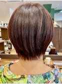白髪ぼかしカラー白髪ぼかしハイライト大人ショート30、40、50代