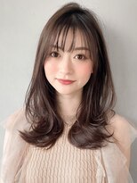 リヤン 表参道(lyann)&nbsp;小顔カット薄めバングセミディ前髪似合わせカット#305f0929