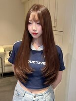 ベレーザ 渋谷神南(Beleza)&nbsp;16163黒髪ラウンドバングダークレッドローズブラウンレイヤー