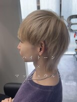 バディ 中野駅前店(BUDDY)&nbsp;ミルクティー×マッシュウルフ【中野美容室/メンズカット】