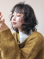 シスタ(SISTA) パーマボブニュアンスパーマ/黒髪パーマウルフ谷ひより/21