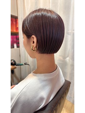 ナチュラルボブ前髪ありイメチェン20代30代40代ショートボブ