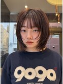 ミニウルフレイヤーカット顔周りカット前髪カット韓国ボブ/大宮