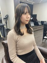 ヘアーサロン アウラ(hair salon aura) 【aura】顔まわりレイヤー/小顔カット/シアーオリーブ