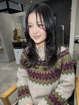 ラミエバイメルト 下北沢(lamie by melt)&nbsp;ロングレイヤーカット顔周り小顔ヘアハッシュカット韓国下北沢