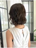 ボブパーマ/ニュアンスパーマ/ぱつっとボブ/切りっぱなしボブ