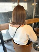 ザ シーワークス ときわ台店(THE Cworks)&nbsp;ブリーチなしカラー/アッシュベージュ/ベージュ/ボブ