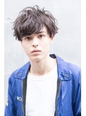 ビジネスマンに人気！くせ毛風パーマ×フェザーマッシュ