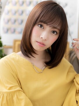 カバー ヘア ブリス 川口東口駅前店(COVER HAIR bliss) 斜めバングが大人かわいい小顔前下がりボブa川口20代30代40代!