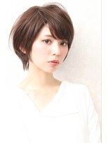 シトロン ブラン(CITRON blanc)&nbsp;斜めバングの耳かけマニッシュショート　簡単スタイリング☆☆