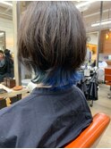 【ベルクープス天王寺】足立美佐恵 襟足ブルーウルフヘア