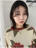 ウルフカット　ウルフヘア　ウルフボブ　耳掛け　前髪なし