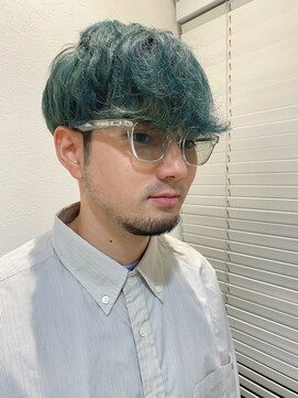 メルト 吉祥寺(melt) 【長谷川愛】メンズ大人のブリーチカラー 刈り上げマッシュ