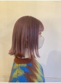 外ハネボブ×ピンクパープルヘア