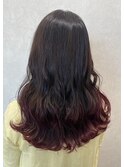 ワインレッドでグラデーション