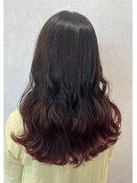 美ららジャパン(JAPAN) ワインレッドでグラデーション