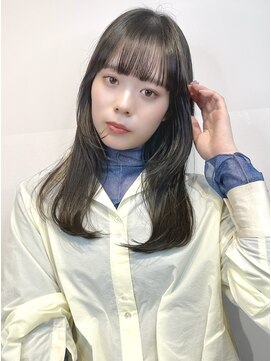 ダブルエヌ(DOUBLE.N) ブルーグレー/ナチュラルストレート/内巻き