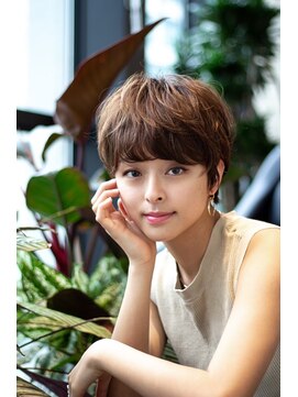 オースティン 登戸向ケ丘遊園(AUSTIN) 大人かわいい前髪セシルカットココアブラウンフリンジウェーブ