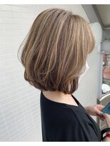 オーシャン(Ocean)&nbsp;[OCEAN Hair&Life藤原純]白髪ぼかしハイライトくびれショート☆