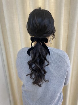 ソノ(sono) ポニー　ローポニー　参列ヘア　お呼ばれヘア　デートヘア