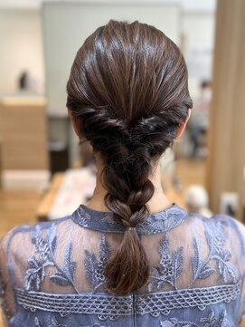 アロマ ヘアー ルーム 新宿店(AROMA hair room) ピンクブラウン切りっぱなしボブアレンジ/新宿/新宿西口