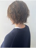 ショートウルフ×ラフパーマ