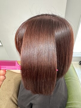 ヘアーアンドビューティーザ エフ(Hair Beauty the F) *艶髪_髪質改善カラー_ピンクブラウン_ボブ_m104