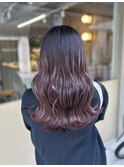 【二村】ピンクラベンダー 髪質改善カラー
