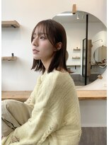 シア 新越谷店(SHEER)&nbsp;ミディアムボブ×サイドバング