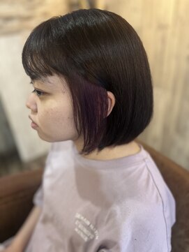 ラテ 錦糸町南口店(latte) さりげない紫のインナーボブ
