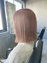 ラック 表参道(LUCK)&nbsp;柔らかアプリコットオレンジのボブ