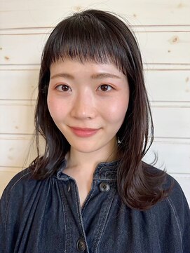 ラファンジュ ヘアー(Rohange hair) ミディアムレイヤー/ナチュラルブラウン/ショートバング