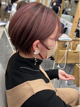 プログレス フレスポ富沢店(PROGRESS) 『pink short』似合わせカット×デザインカラー