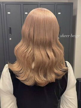 ベレーザ 渋谷(BELEZA) 17508全頭ブリーチバタフライカットグレーブラウンミルクティー