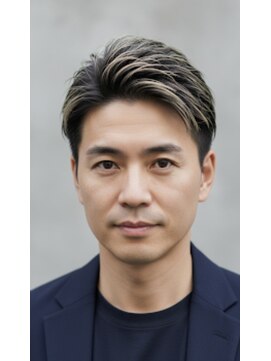 メンズヘアーサロン ツイン ツーブロック　ハイライトメッシュ