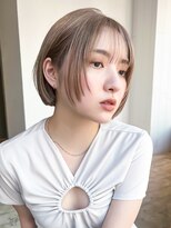 アルバム 渋谷パルコ(ALBUM) ダブルカラー前髪カットボブミルクティー_F31192