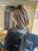 ラフ 難波店(LAFF)&nbsp;バレイヤージュ/シャドウルーツ/ハイライト/レイヤーカット