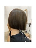春イメチェン◎美髪縮毛矯正丸みストレートボブ