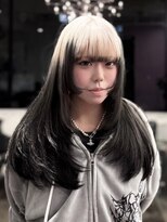 ディーカヘアーセンダイ(Di KA HAIR sendai)&nbsp;ホワイトブロンド×ルーツカラー