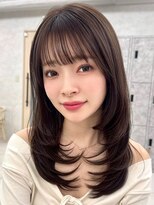 アッシュ 新杉田店(Ash)&nbsp;新杉田レイヤーカット韓国ダブルカラー顔周り前髪カットボブ