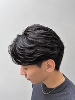 メルシー ドゥ メンズ(merci deux)&nbsp;メンズセンターパートウルフセンターパートニュアンスパーマ襟足