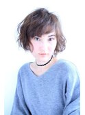 大人ショートボブ☆人気のイルミナカラーで透明感アップ♪