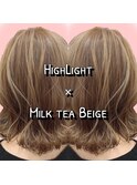 ハイライト × ミルクティー